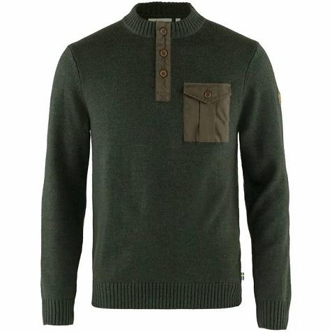 Fjällräven Men Övik Sweater Dark Olive PH198212 Philippines